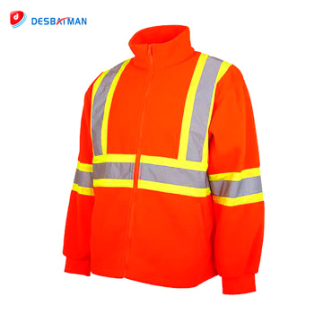 Custom fleece OEM Design Safety Fitness hi vis seguridad con capucha unisex chaqueta de cáscara suave de seguridad